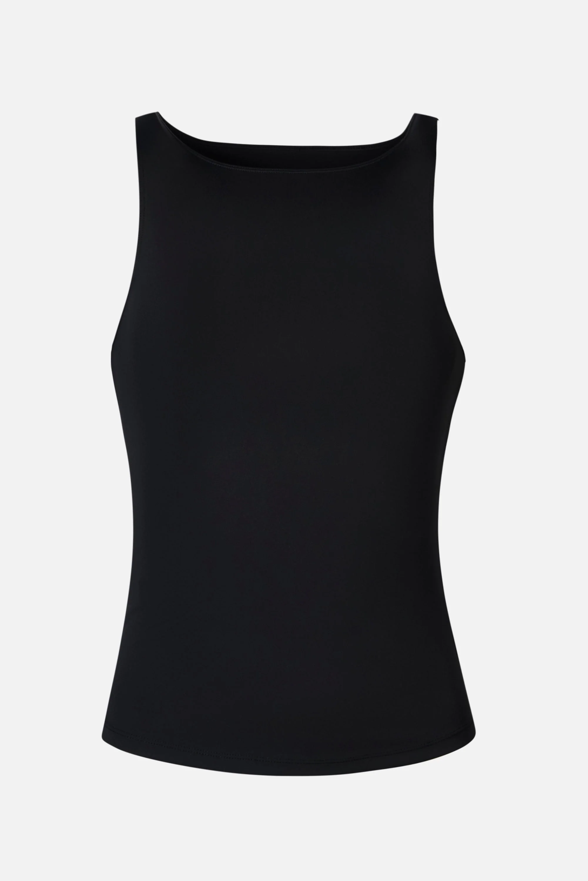 Boat Neck Tank Top - Black - Image 7