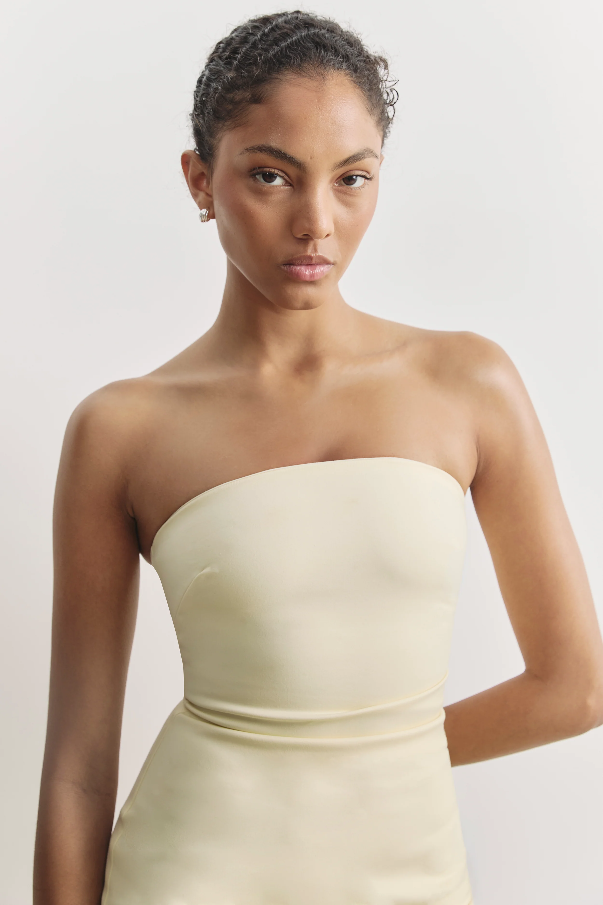Strapless Ruched Midaxi Dress - Buttermilk - Image 5